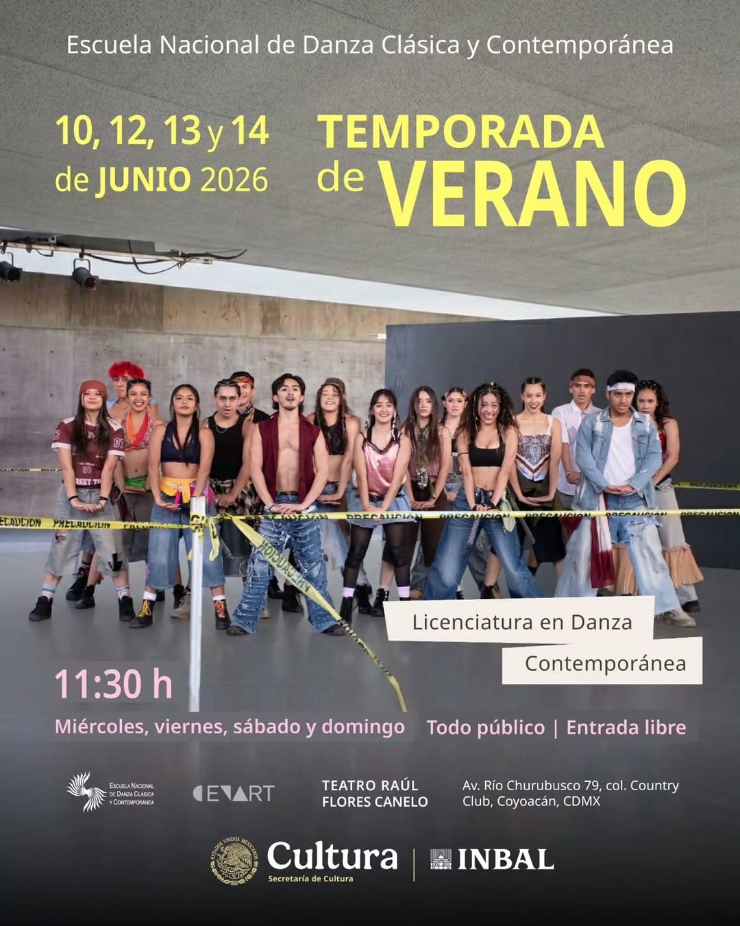 Post 3 by Escuela Nacional de Danza Clásica y Contemporánea del INBAL on Instagram (image)