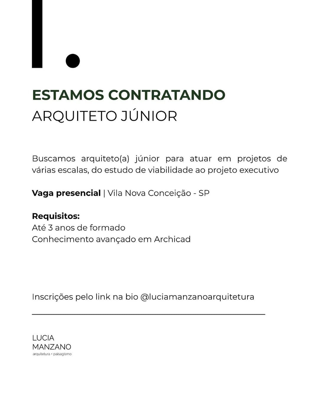 Post 1 by Lucia Manzano | arquitetura + paisagismo on Instagram (image)