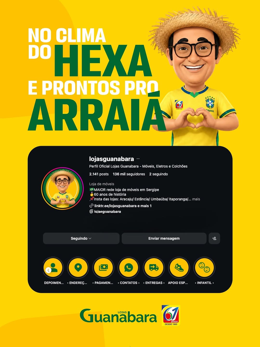 Post 6 by Perfil Oficial Lojas Guanabara - Móveis, Eletros e Colchões on Instagram (image)