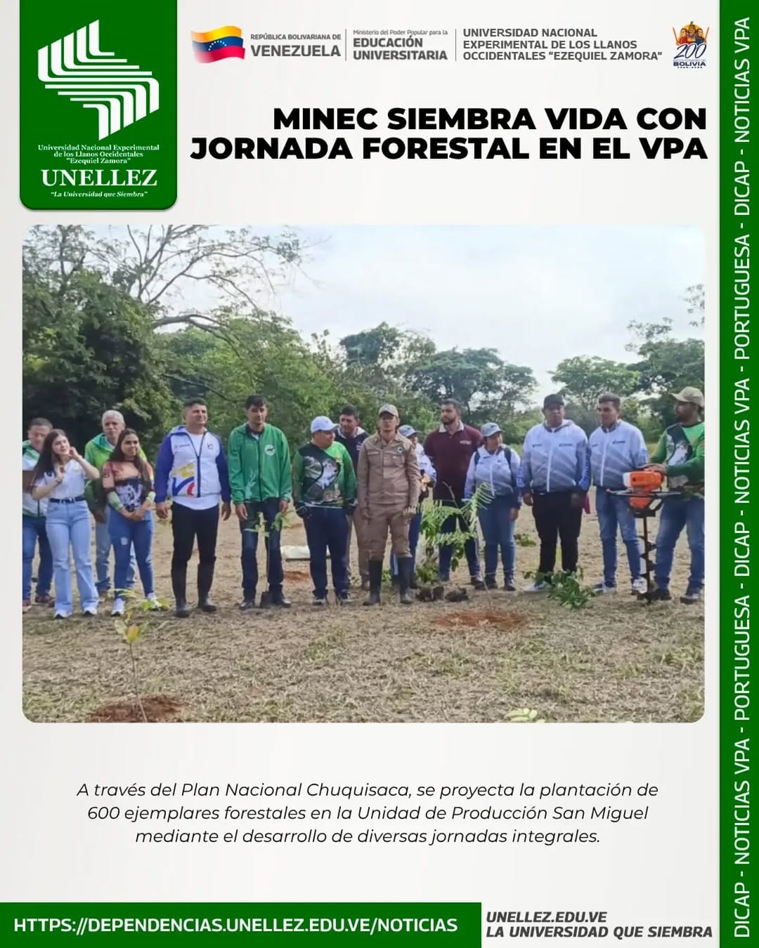 Post 3 by UNELLEZ ¡La universidad que siembra! on Instagram (image)