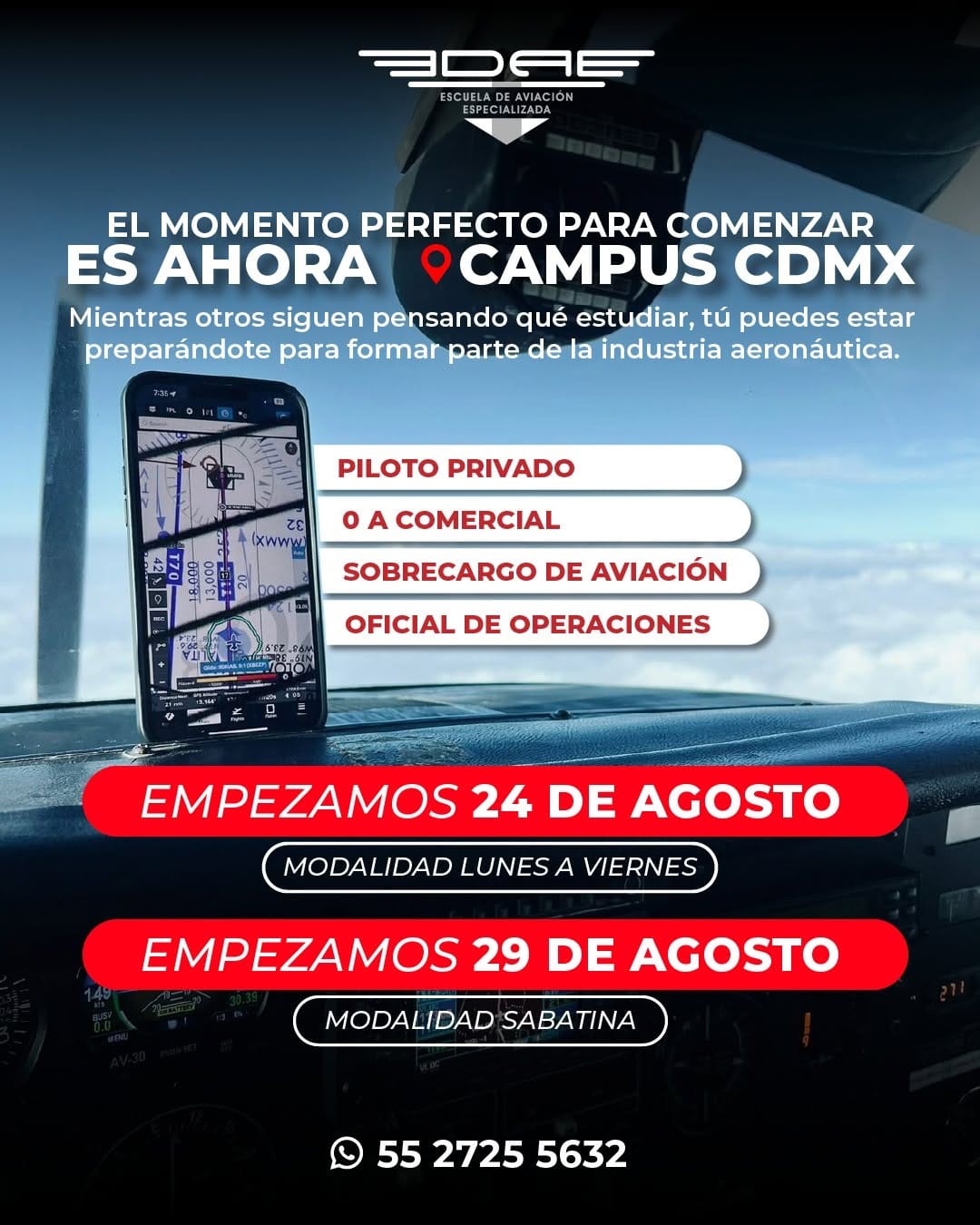 Post 5 by EDAE Escuela de Aviación on Instagram (image)