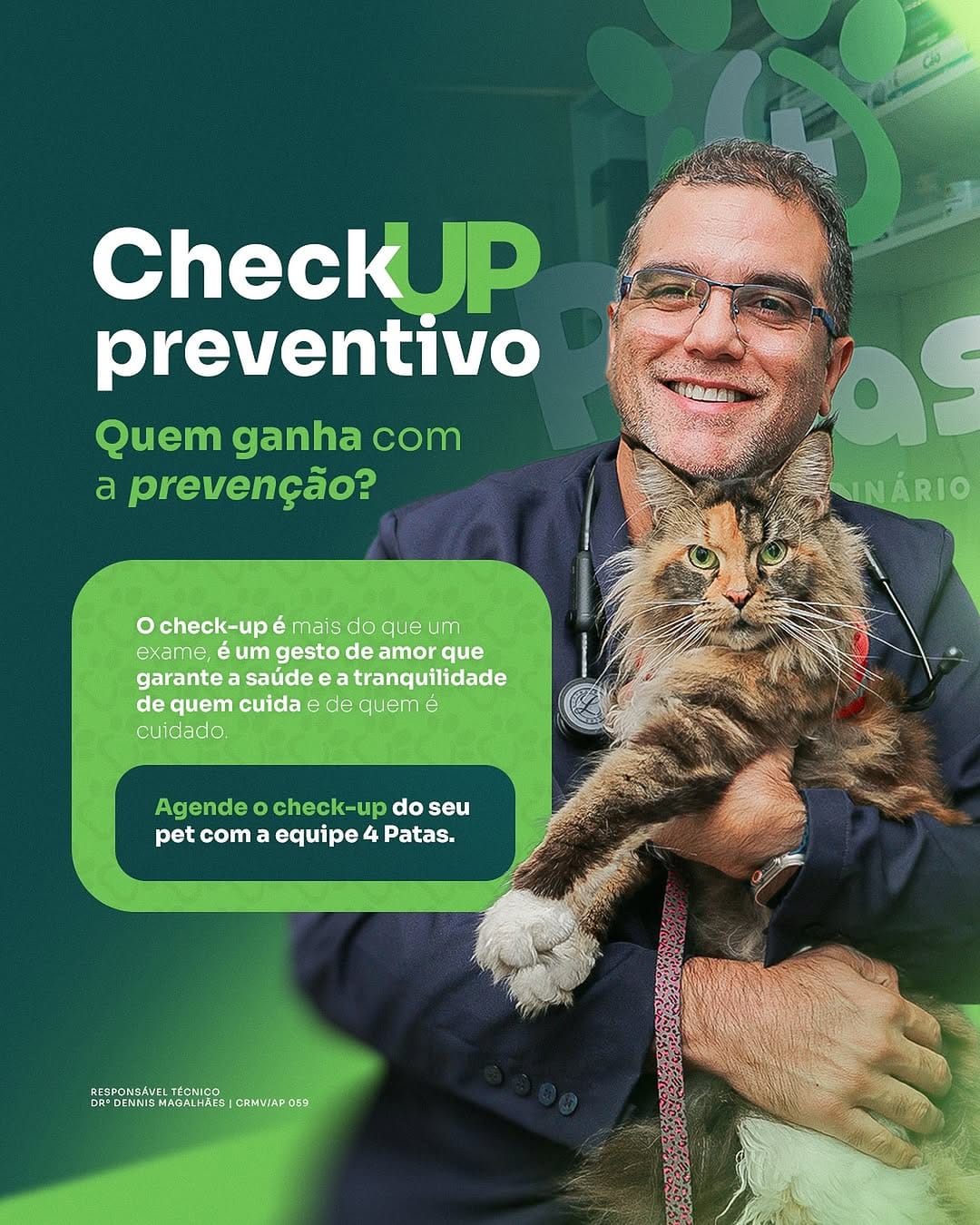 Post 10 by Centro Veterinário 4 Patas on Instagram (image)