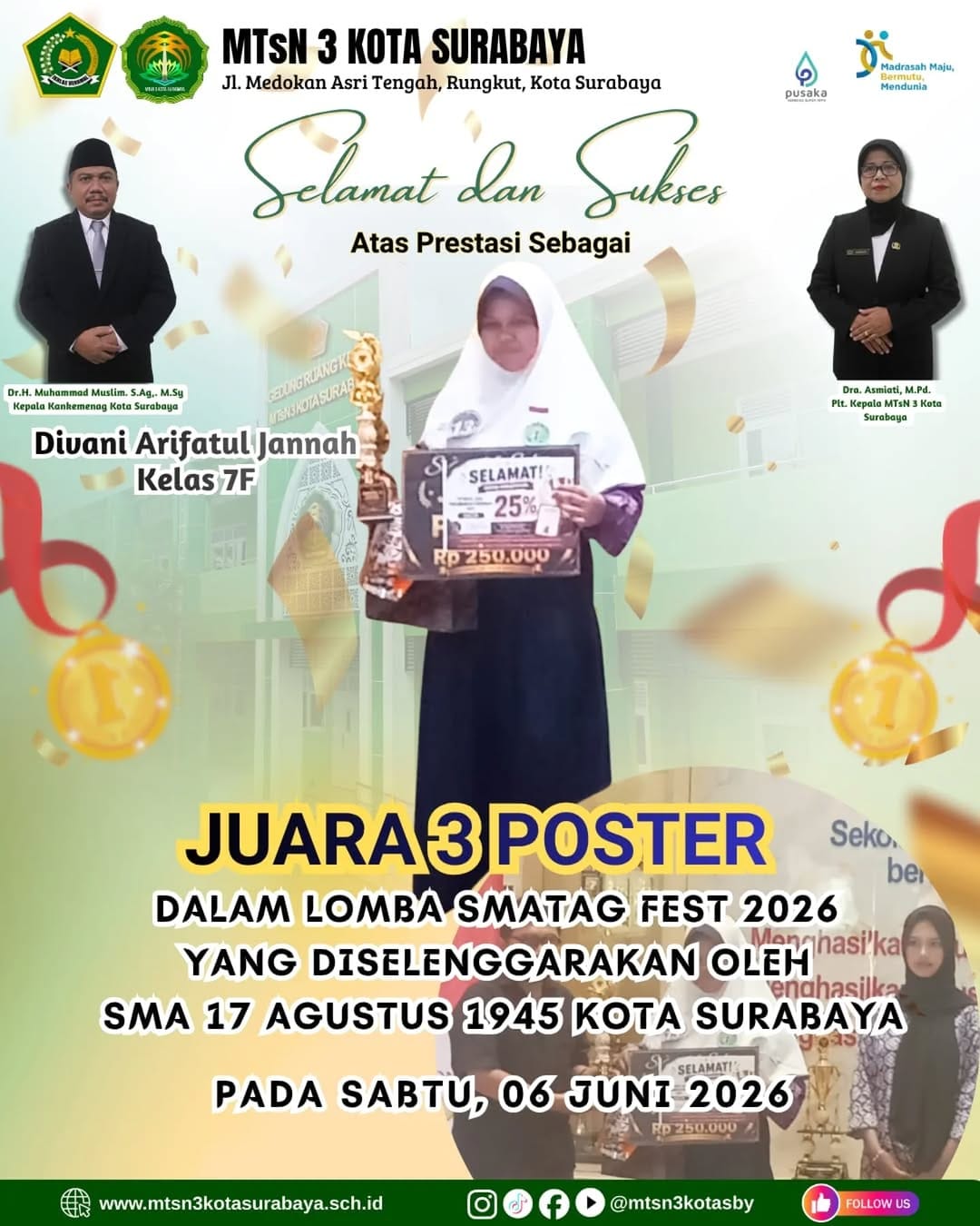 Post 2 by MTsN 3 Kota Surabaya on Instagram (image)