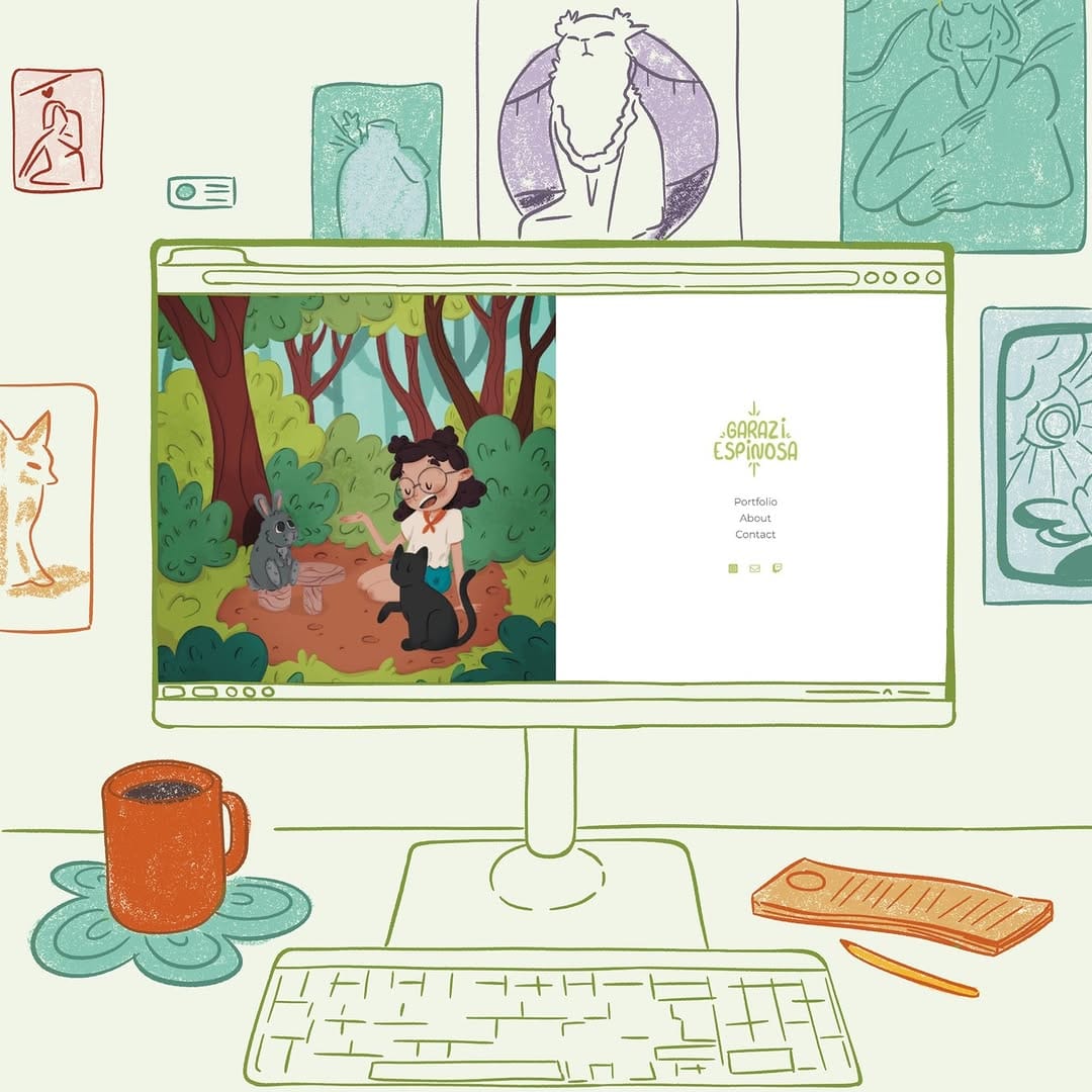 Post 1 by Garazi Espinosa | Illustration on Instagram (carousel)