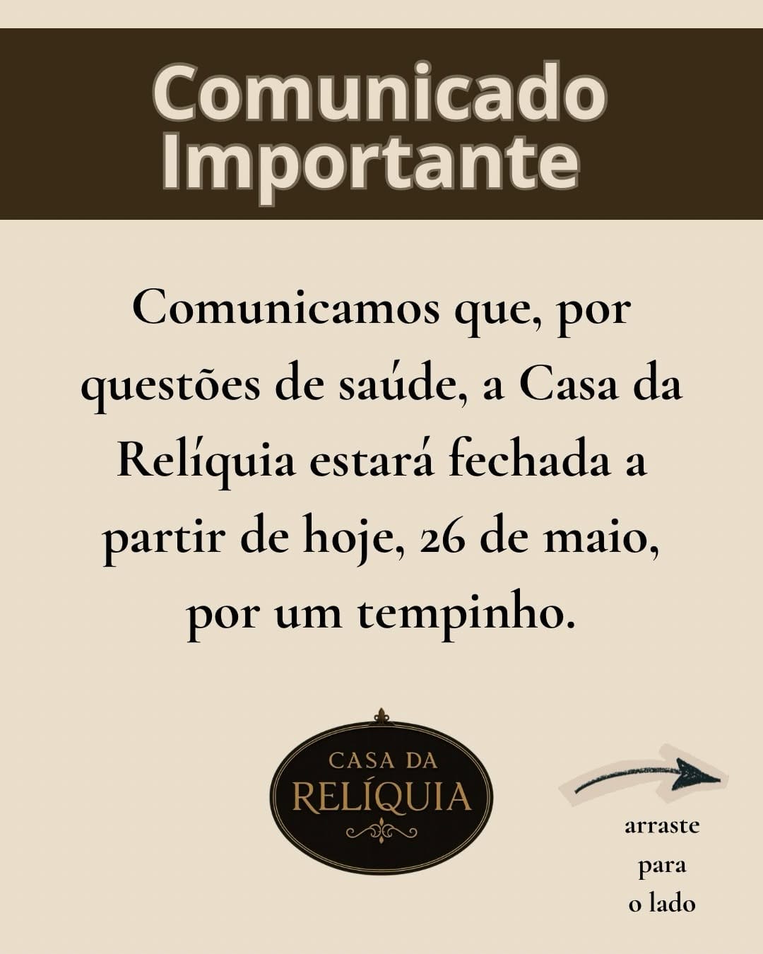 Post 5 by Casa da Relíquia on Instagram (carousel)