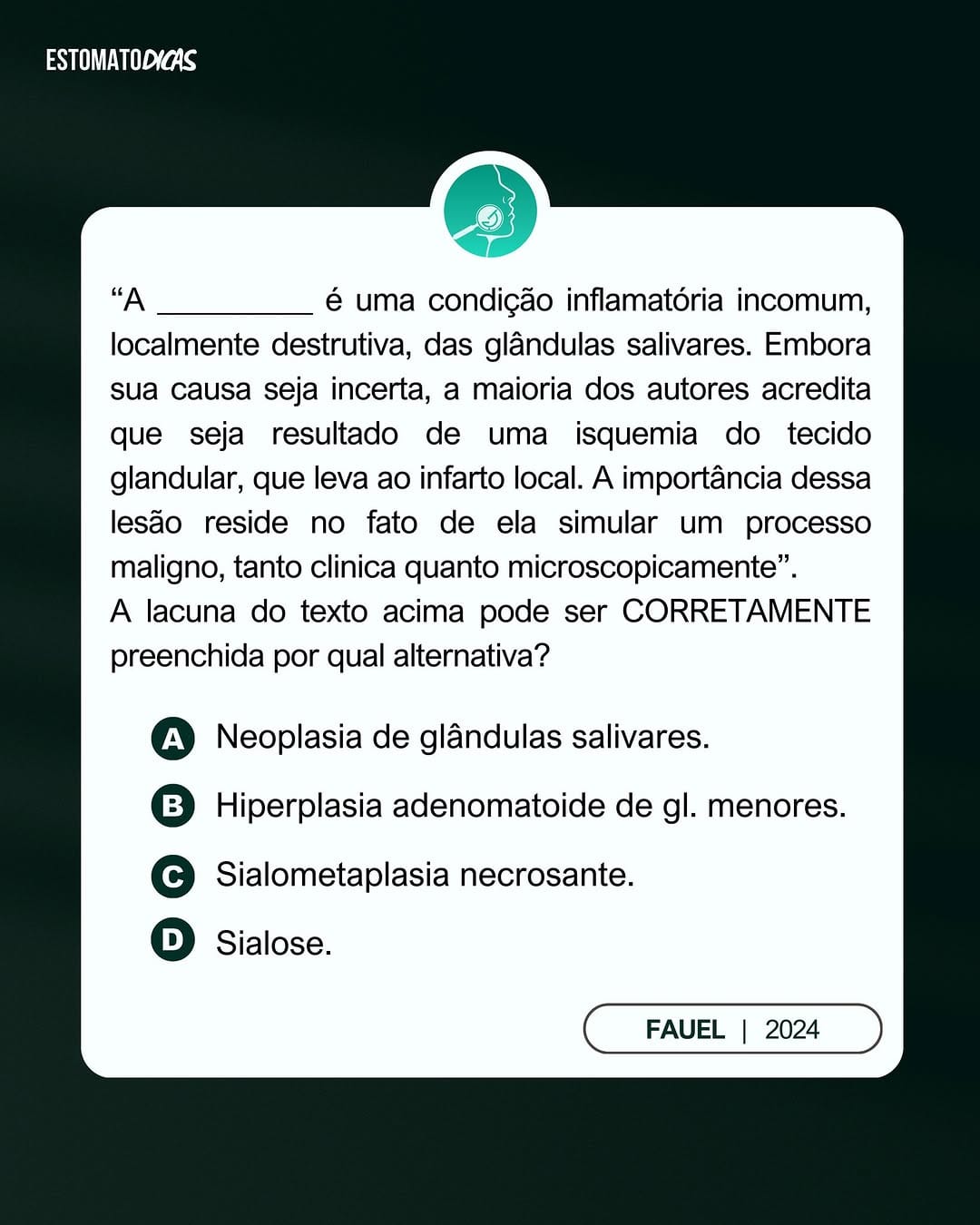 Post 2 by Yuri Medeiros | Estomatologia on Instagram (carousel)