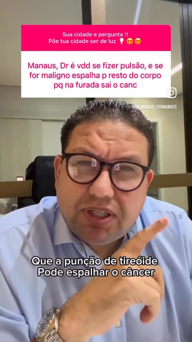 Post 2 by Dr. Márcio Fernandes | Cirurgião de Cabeça e pescoço. on Instagram (video)