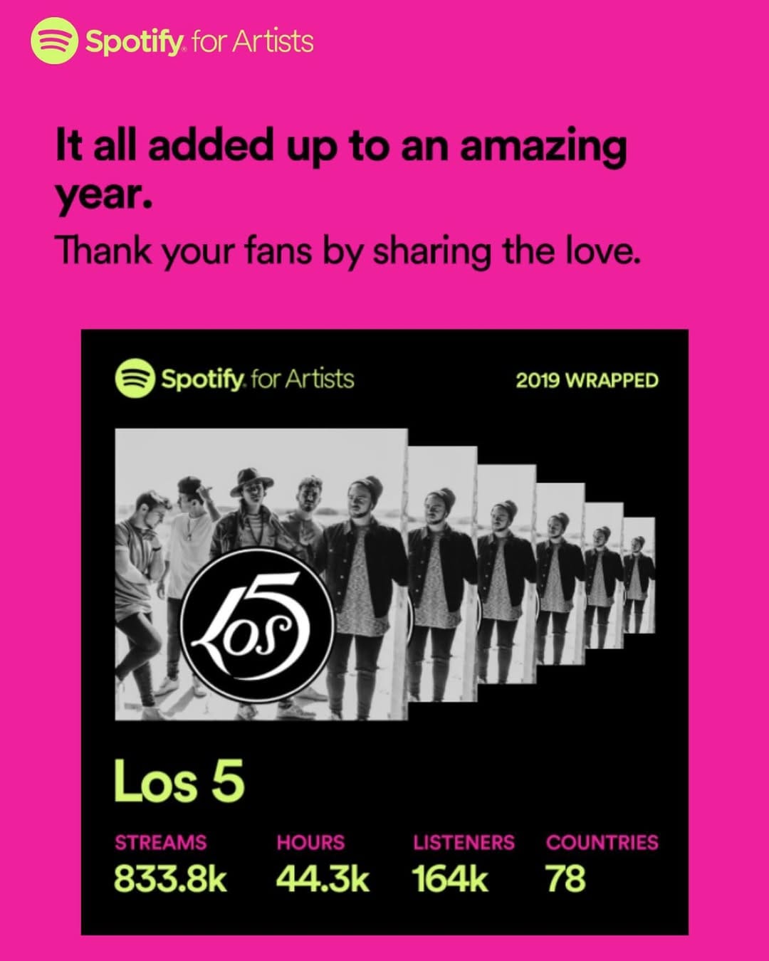 Post 5 by LOS FIVE on Instagram (image)