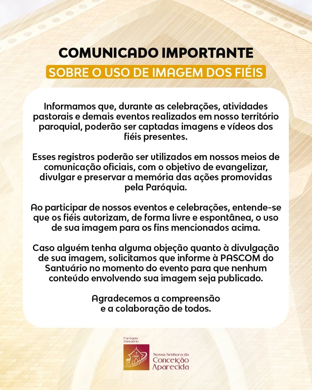 Post 10 by Paróquia Santuário Aparecida on Instagram (image)