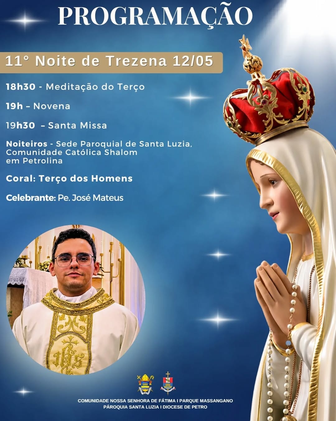 Post 8 by Paróquia Santa Luzia | Diocese de Petrolina on Instagram (image)