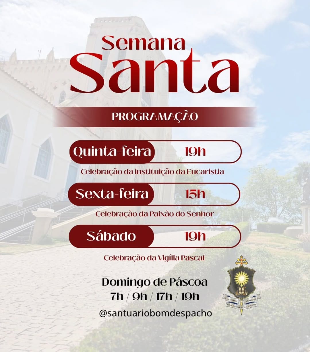 Post 6 by Santuário N Sra Bom Despacho on Instagram (image)
