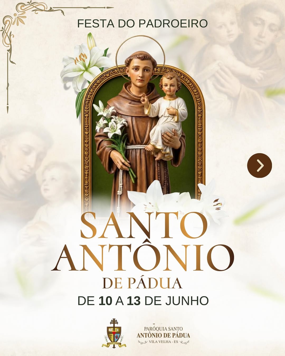 Post 4 by Paróquia Santo Antônio de Pádua on Instagram (carousel)