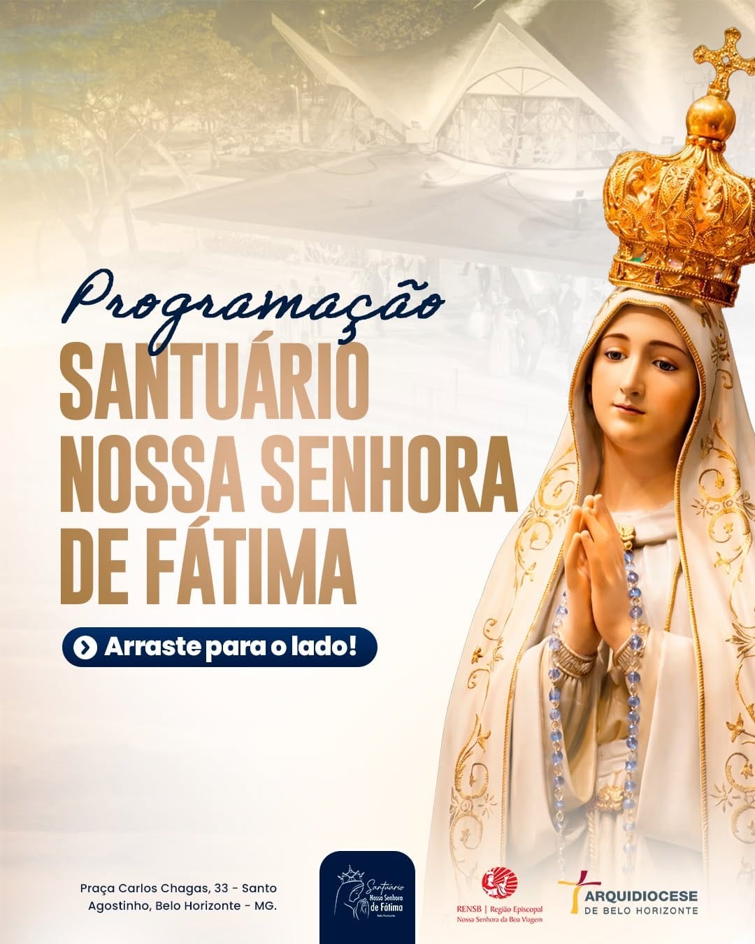 Post 9 by Santuário Arquidiocesano Nossa Senhora de Fátima on Instagram (carousel)