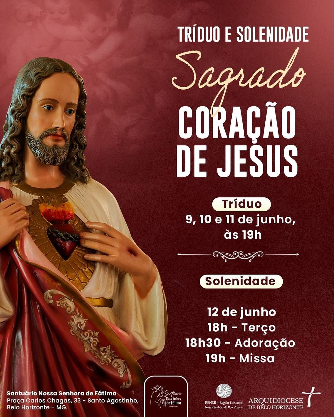 Post 3 by Santuário Arquidiocesano Nossa Senhora de Fátima on Instagram (image)