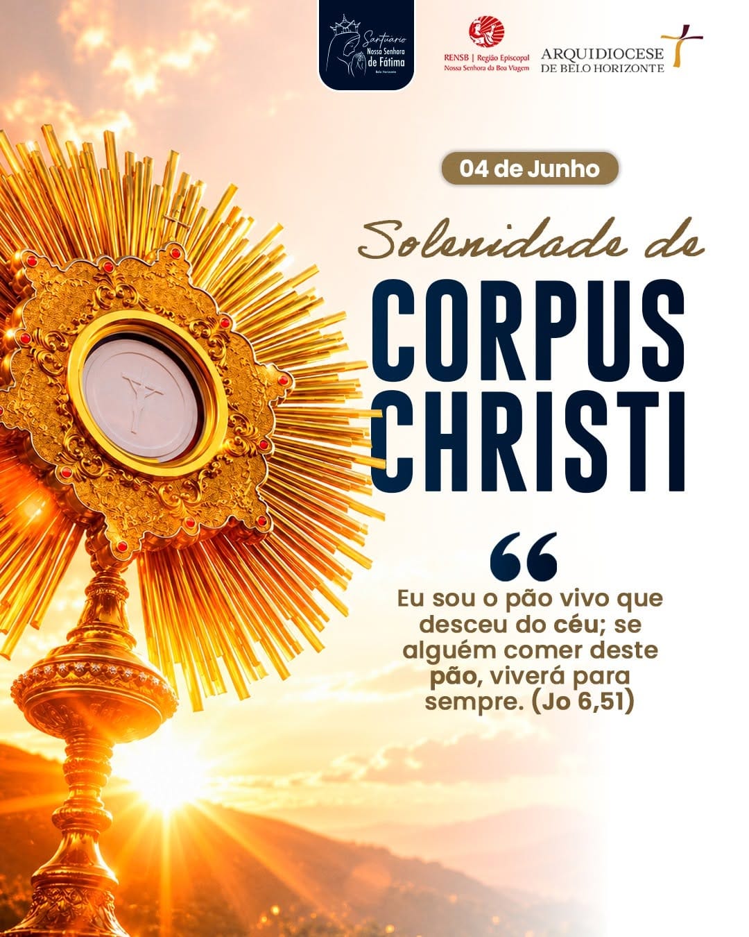 Post 8 by Santuário Arquidiocesano Nossa Senhora de Fátima on Instagram (image)