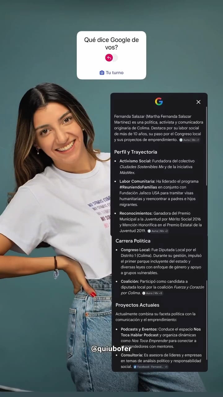 Post 6 by FERNANDA SALAZAR on Instagram (video)