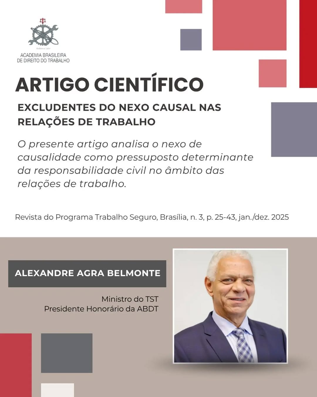 Post 6 by ABDT Brasil (Direito Trabalho) on Instagram (image)