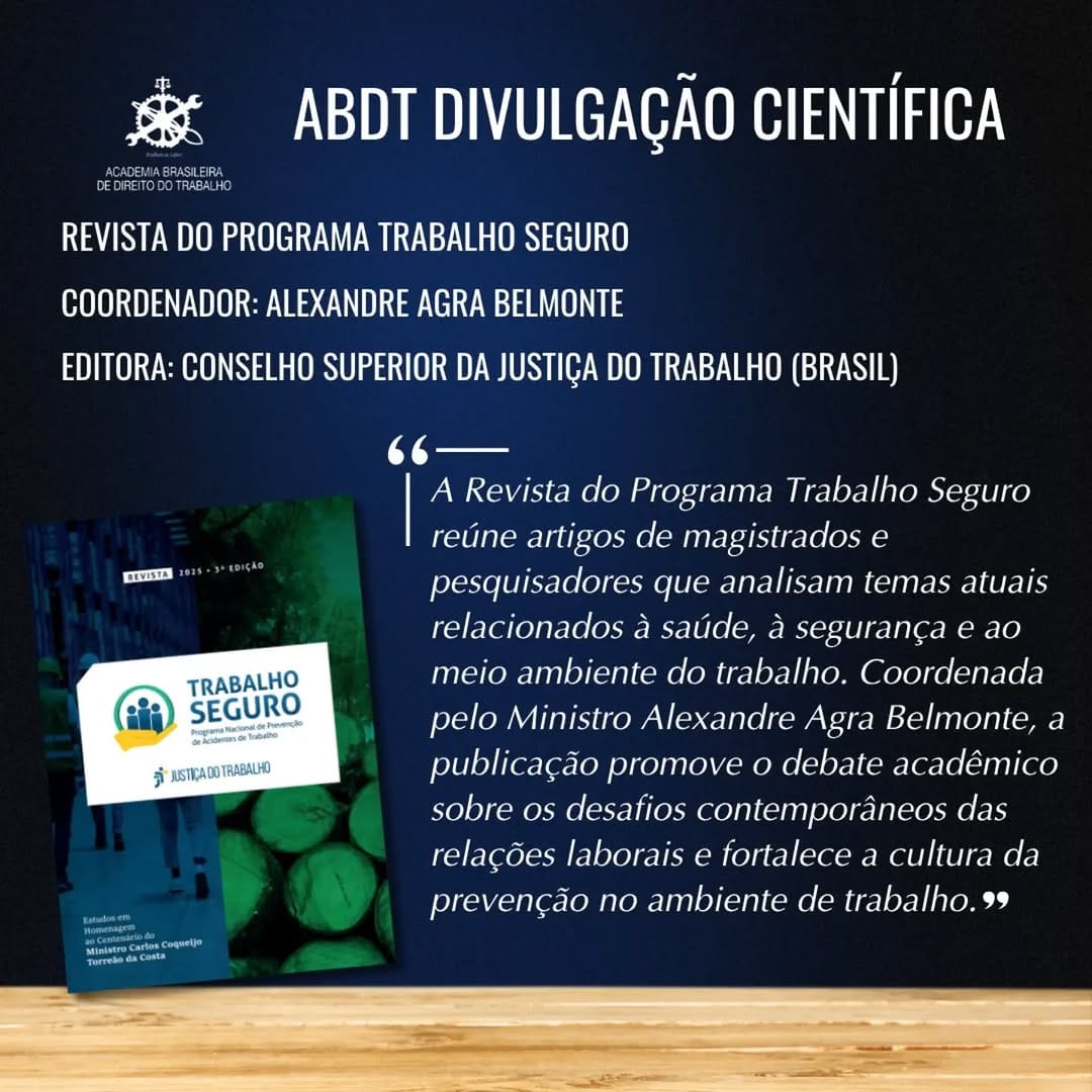Post 9 by ABDT Brasil (Direito Trabalho) on Instagram (image)