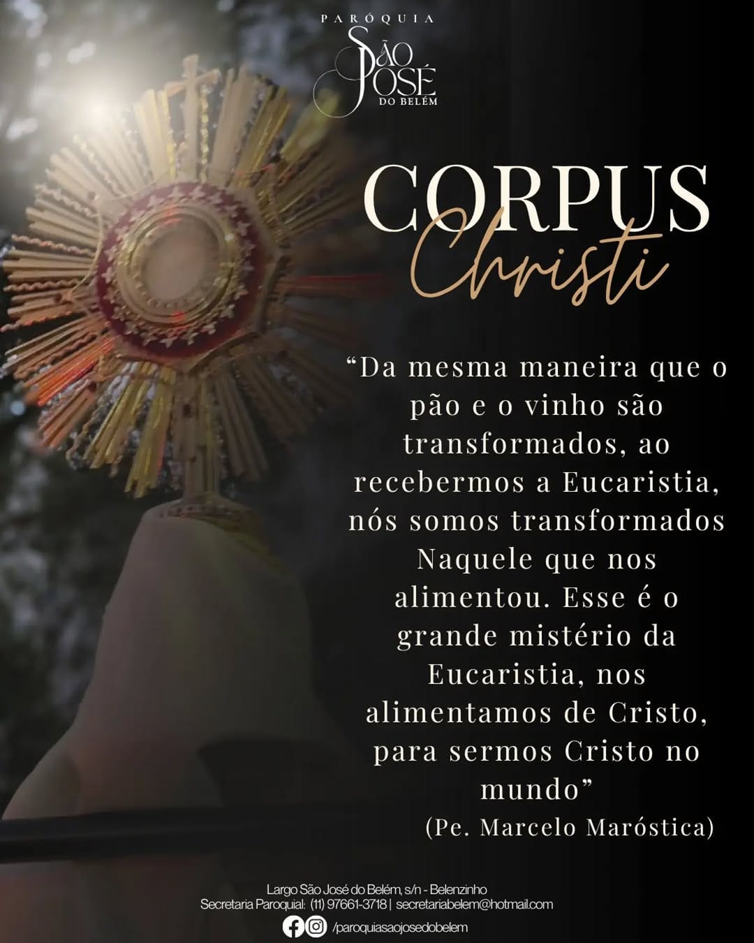 Post 7 by Paróquia São José do Belém on Instagram (image)