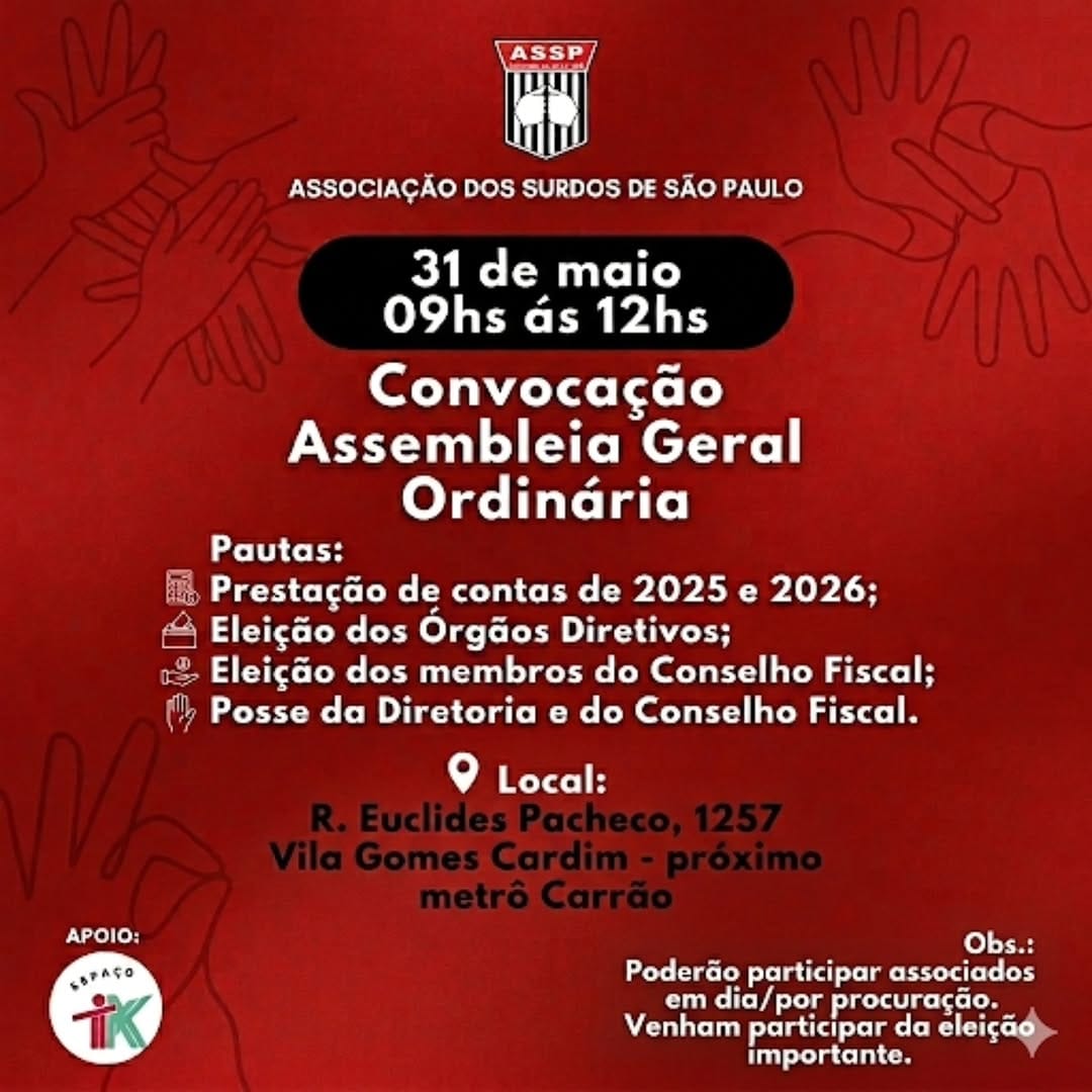 Post 9 by Associação dos Surdos de São Paulo on Instagram (image)