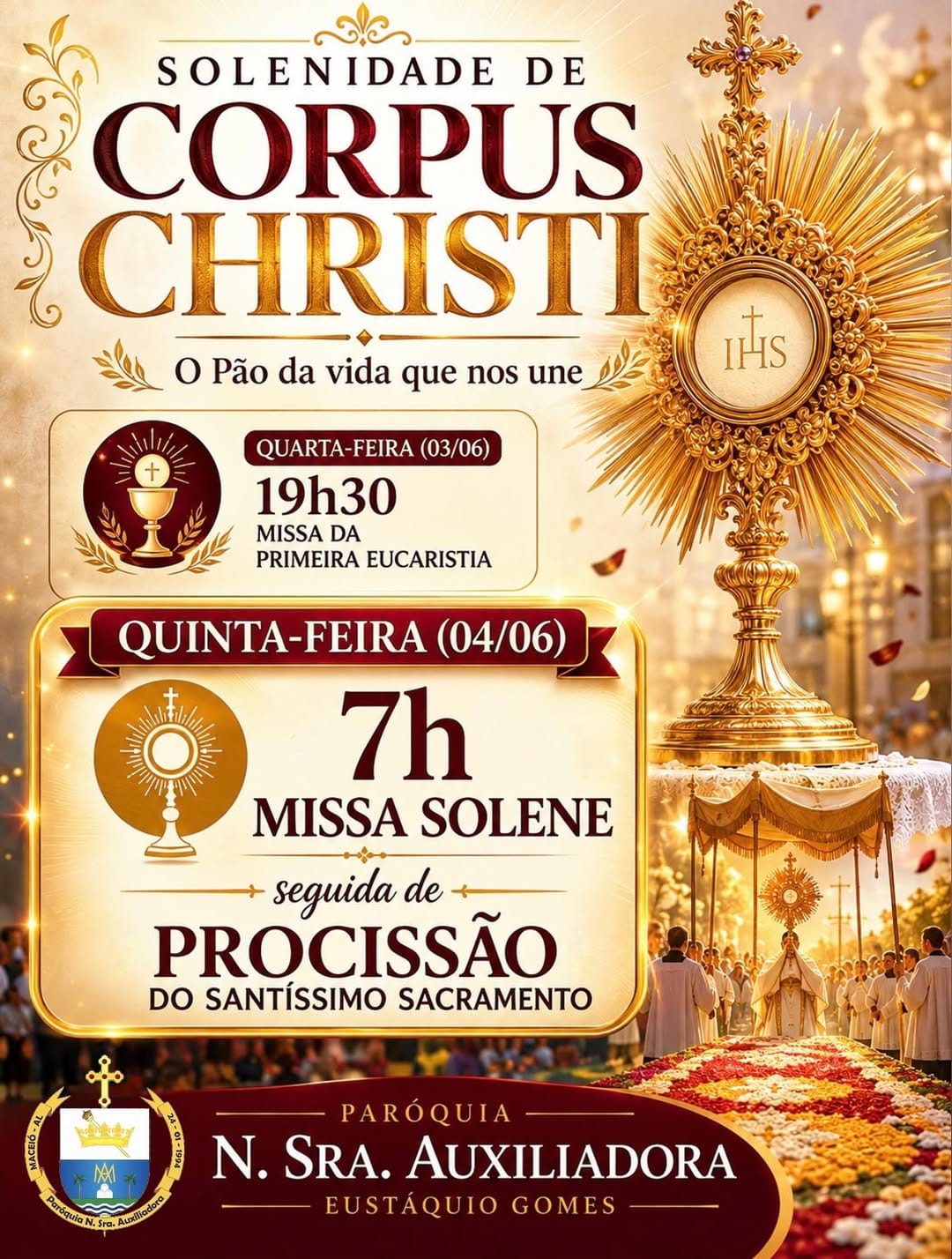 Post 4 by N.Sra.Auxiliadora / Eustáquio Gomes on Instagram (image)