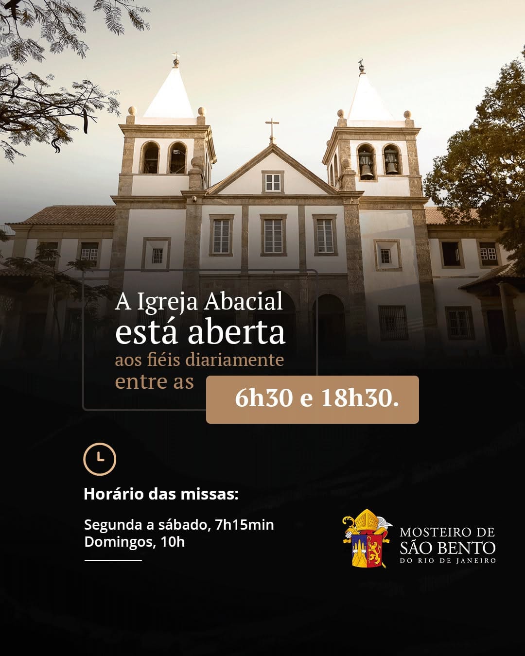 Post 10 by Mosteiro de São Bento Rio on Instagram (image)