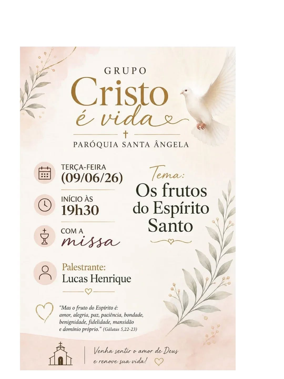 Post 2 by Paróquia Santa Ângela on Instagram (image)