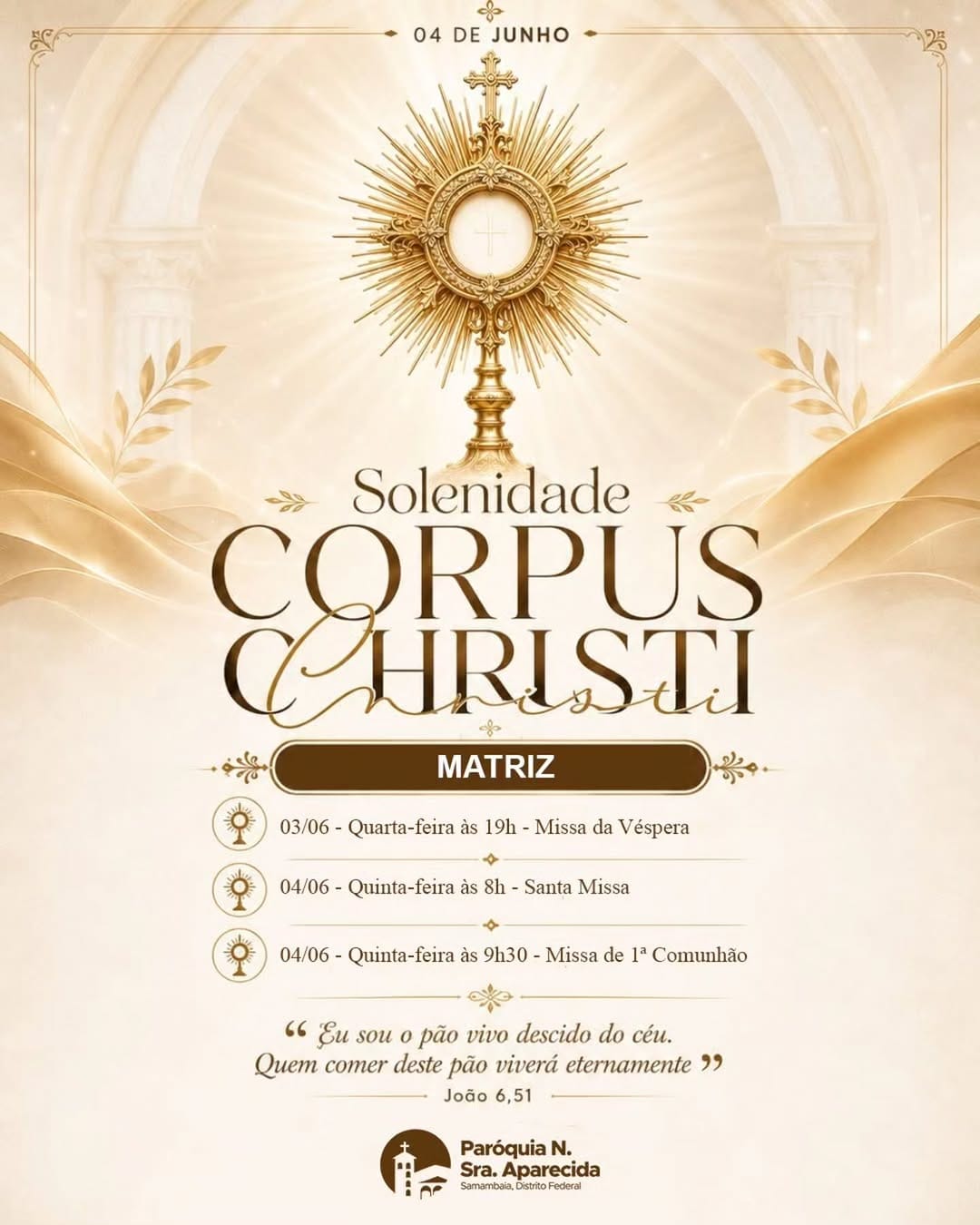 Post 3 by Paróquia N. Sra. Aparecida on Instagram (image)