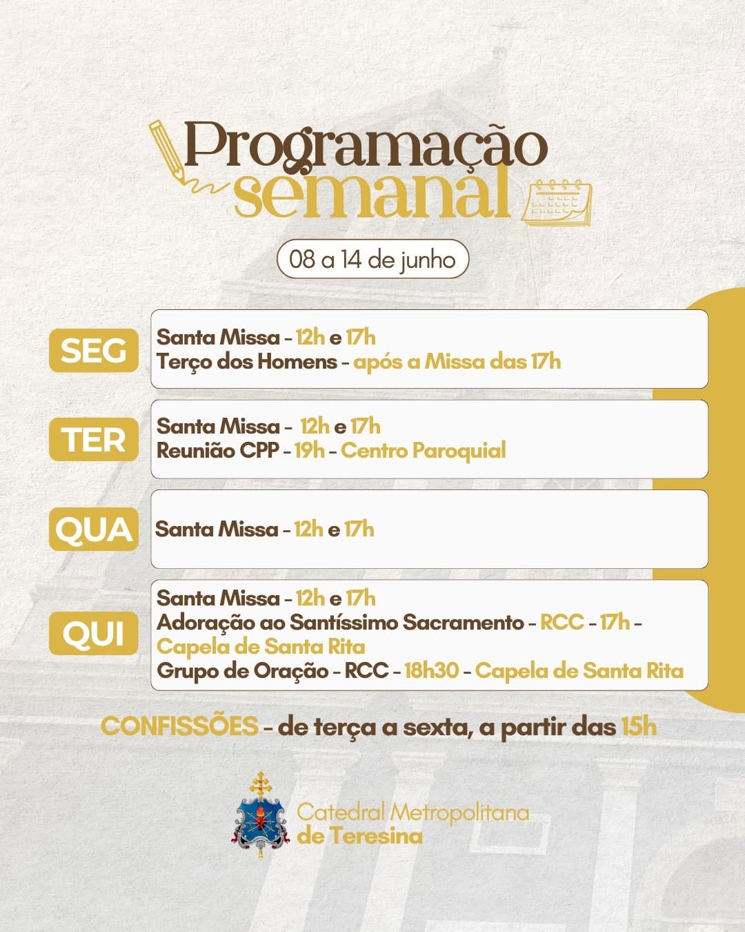 Post 1 by Catedral de N.Sra das Dores on Instagram (carousel)