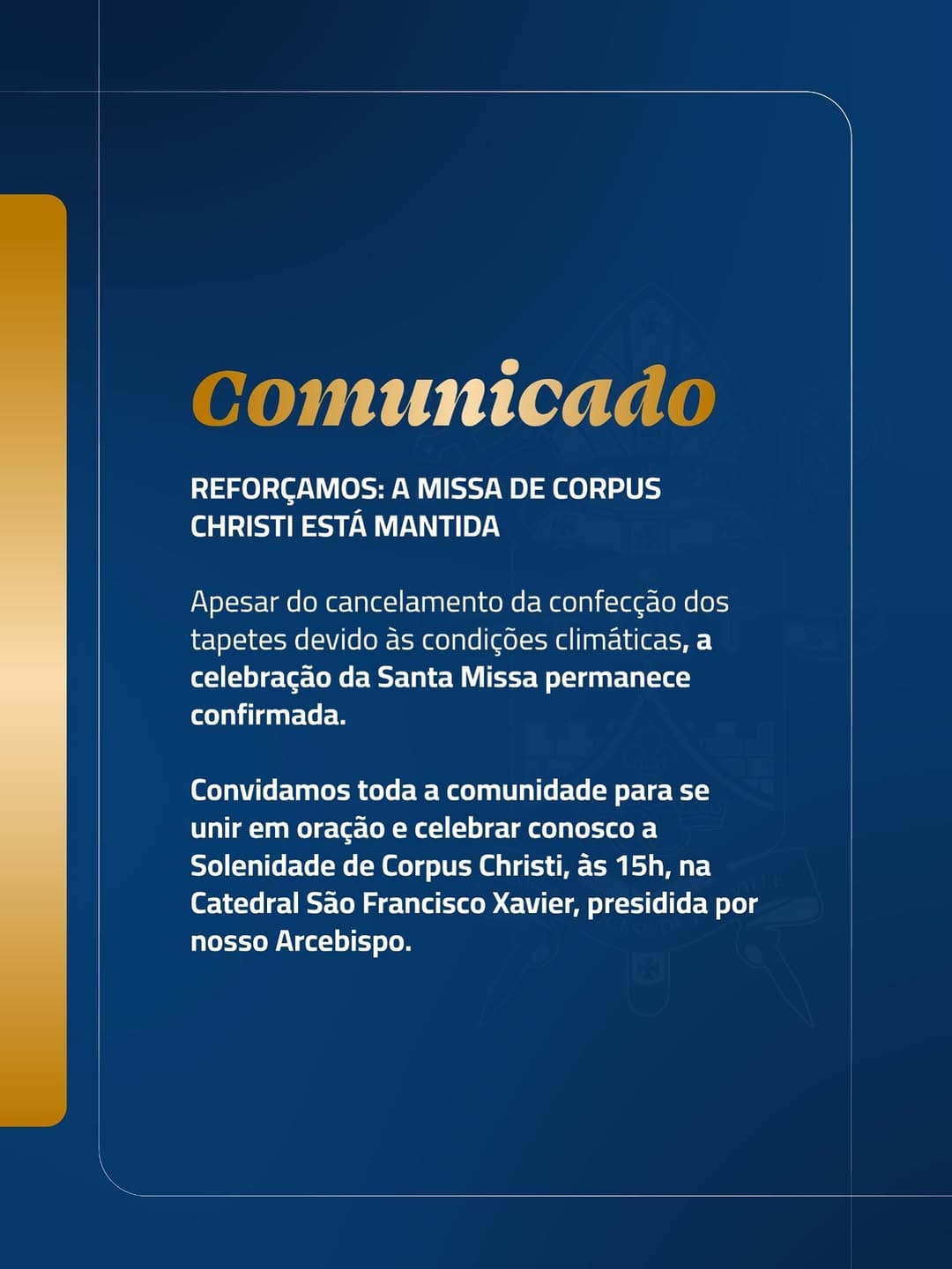 Post 4 by Arquidiocese de Joinville on Instagram (image)