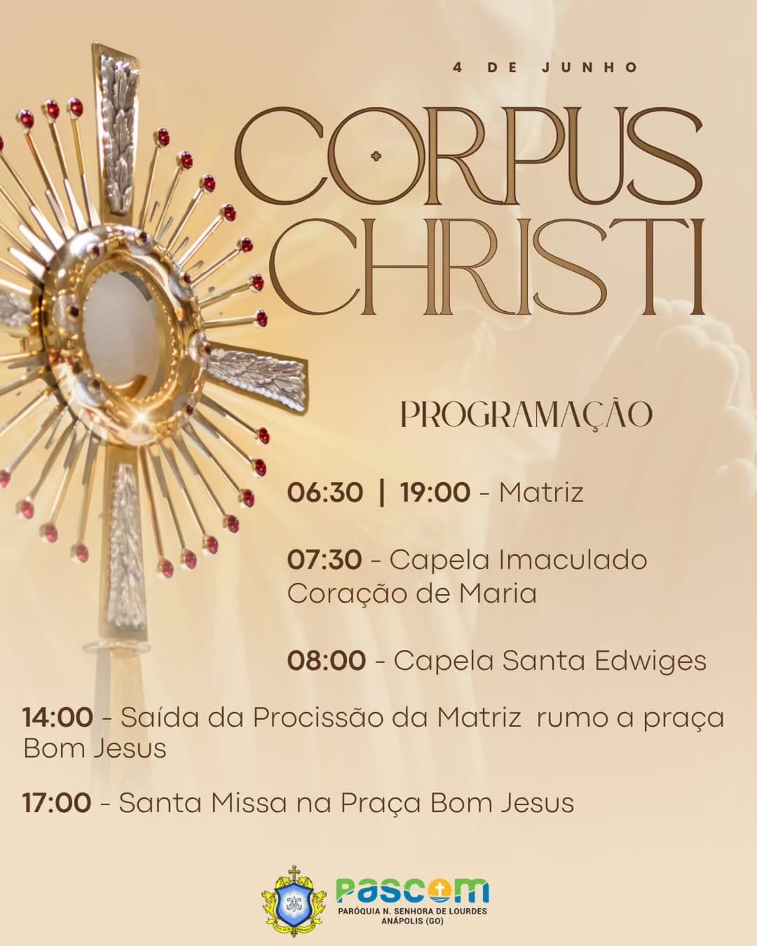 Post 4 by Paróquia Nossa Senhora de Lourdes on Instagram (image)