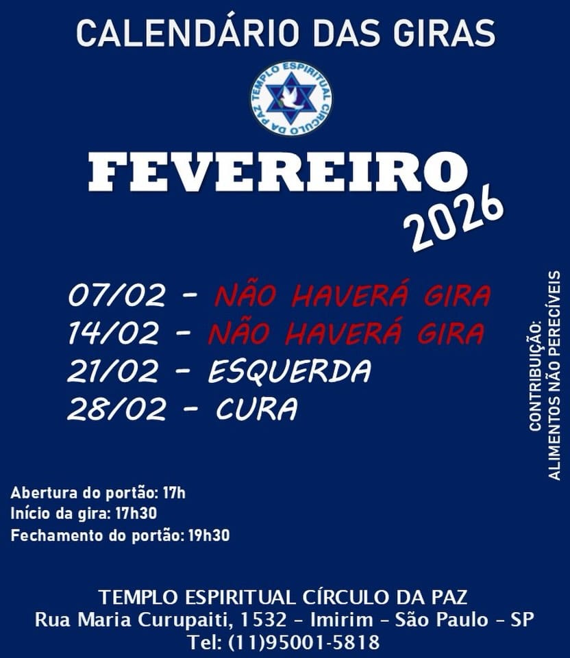 Post 5 by Templo Espiritual Círculo da Paz on Instagram (image)