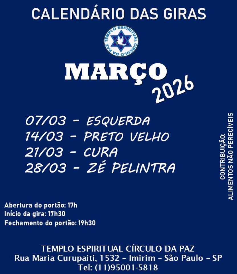 Post 4 by Templo Espiritual Círculo da Paz on Instagram (image)