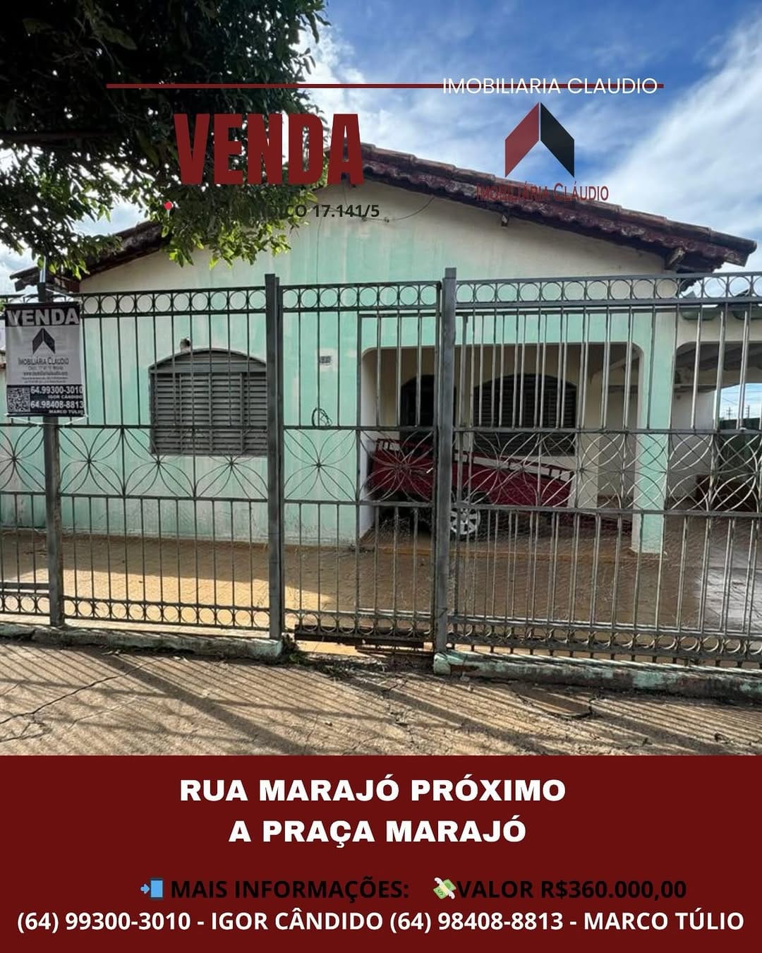 Post 3 by Imobiliária Cláudio 🏡 on Instagram (carousel)