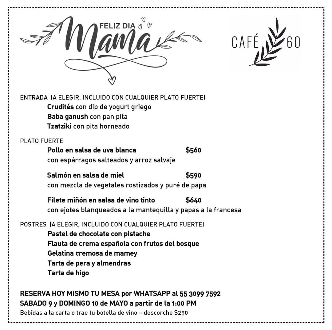 Post 3 by Café 60 on Instagram (image)