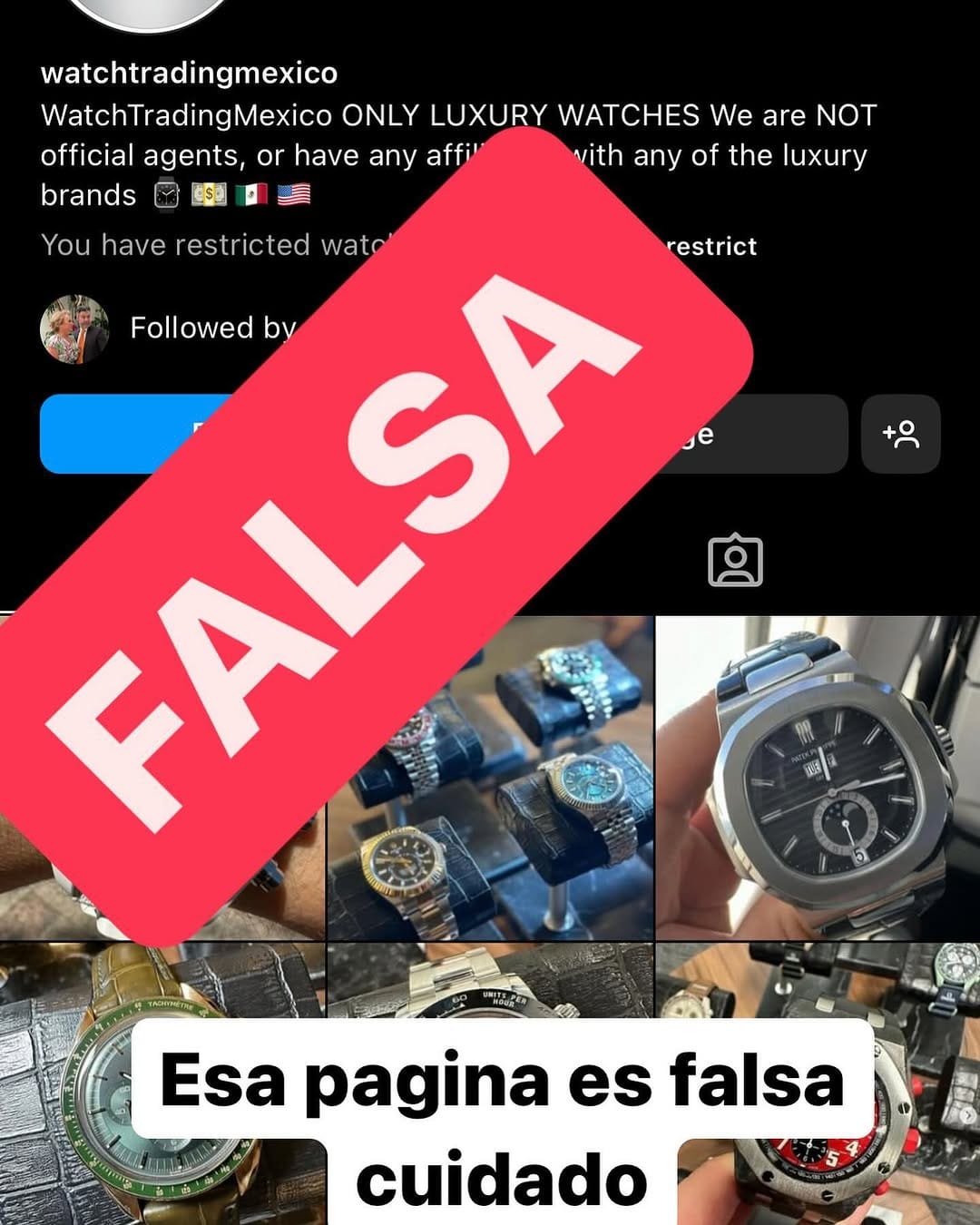 Post 1 by WatchTradingMexico on Instagram (image)