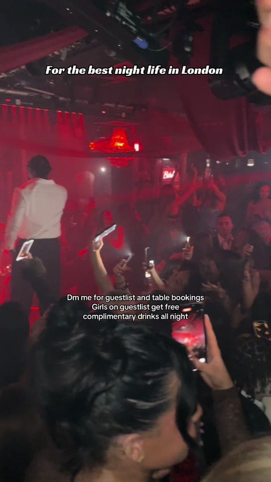 Post 8 by LONDON NIGHTCLUB PROMOTER on TikTok (video)
