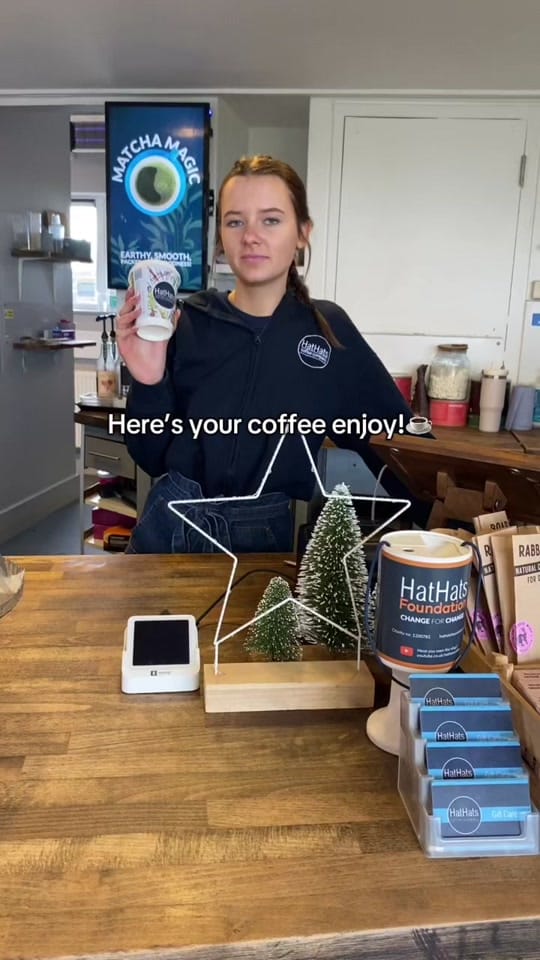 Post 1 by HatHats Coffee on TikTok (video)