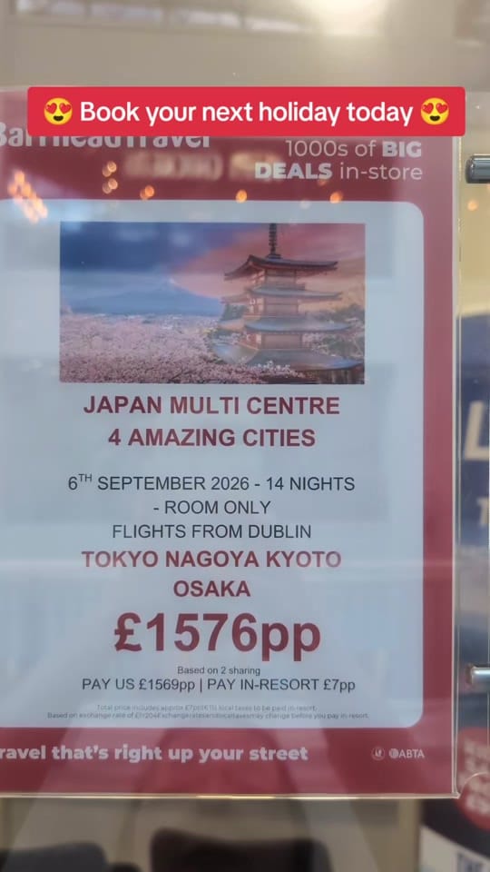 Post 2 by Barrheadtravel Belfast on TikTok (video)