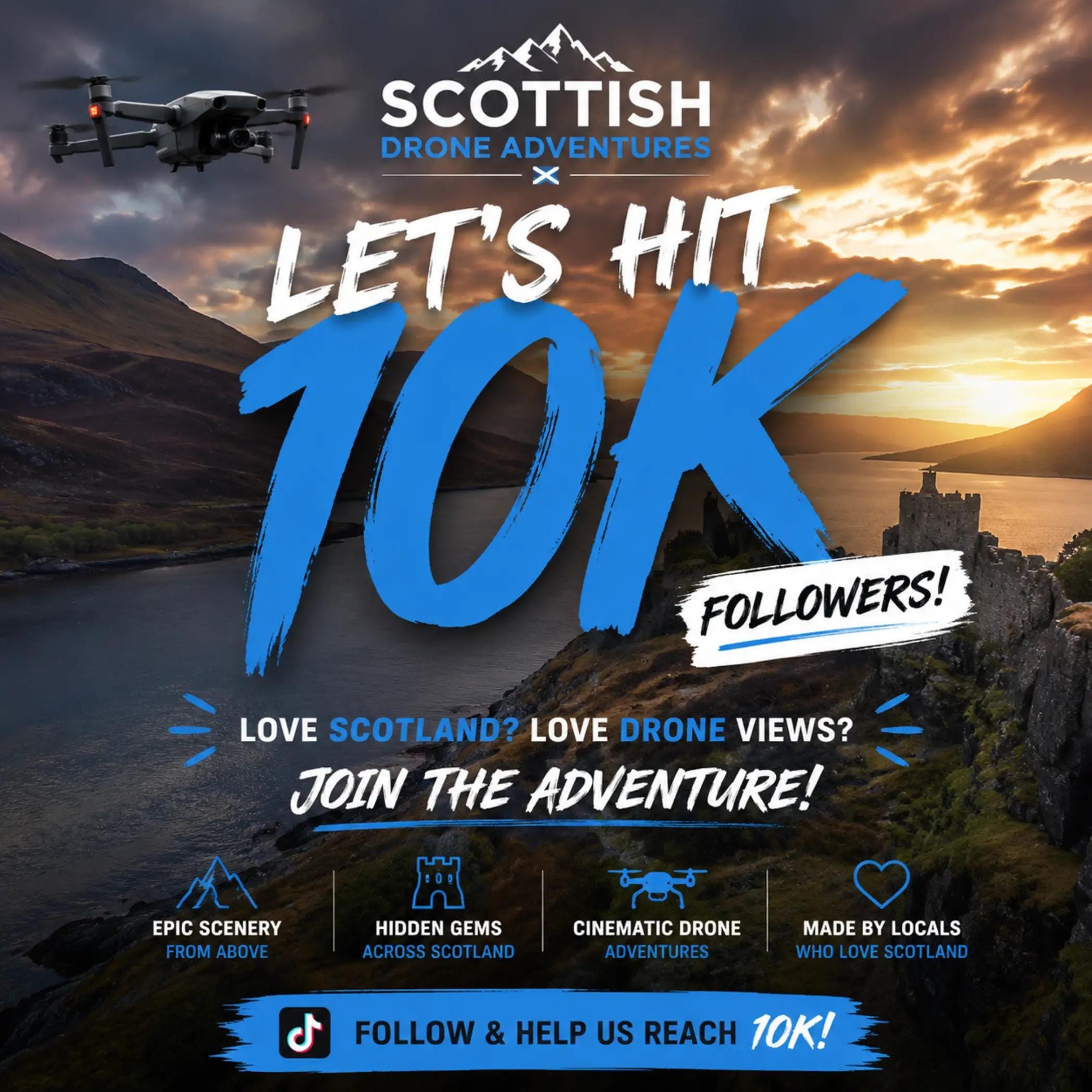 Post 1 by Scottish Drone Adventures on TikTok (video)
