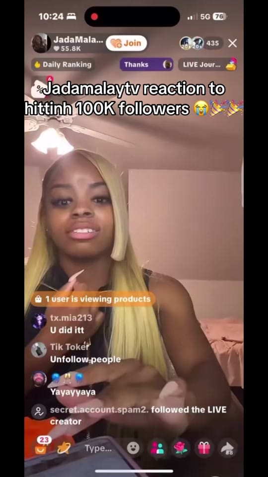Post 4 by JadaMalay/ influencer on TikTok (video)