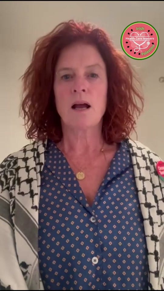 Post 1 by Irish HCW for Palestine on TikTok (video)
