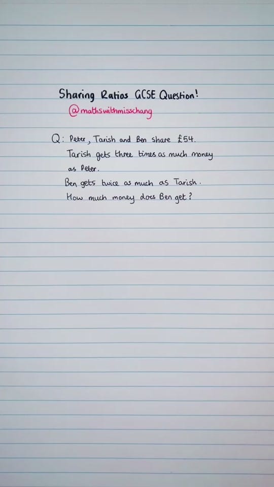 Post 1 by Maths With Miss Chang on TikTok (video)