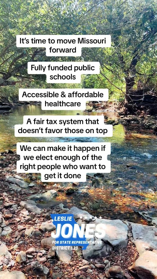 Post 8 by Leslie Jones for Missouri on TikTok (video)