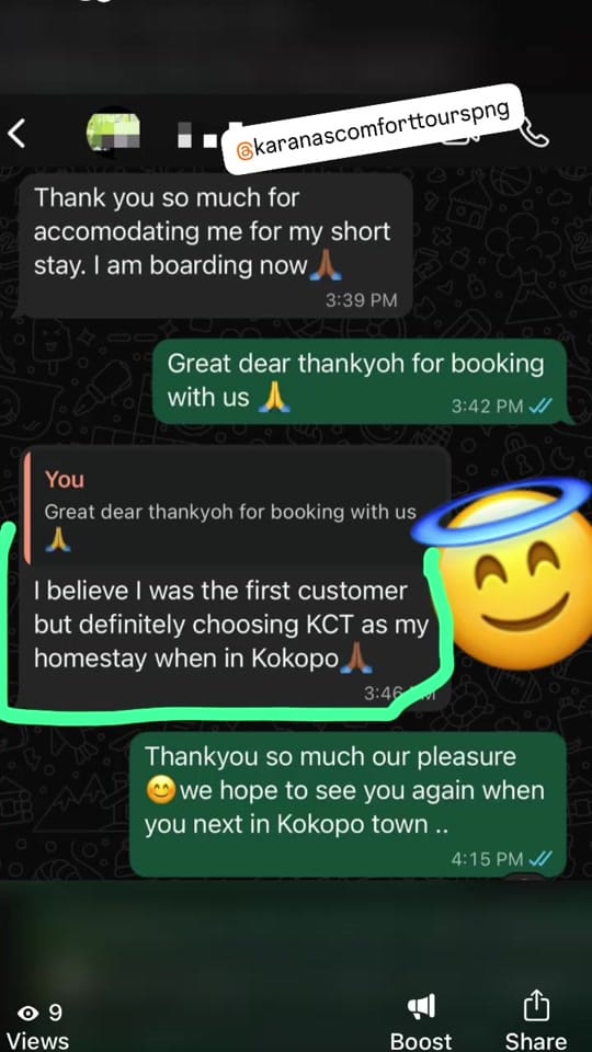 Post 3 by Karanas Comfort Tours PNG on TikTok (video)