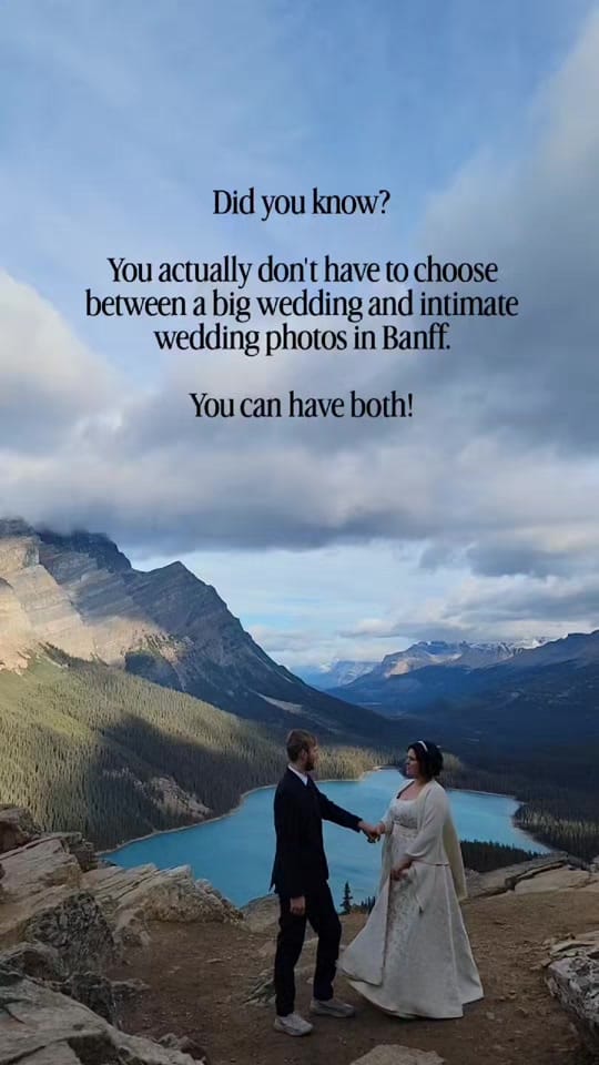 Post 10 by Liv | Banff Elopement Photo on TikTok (video)