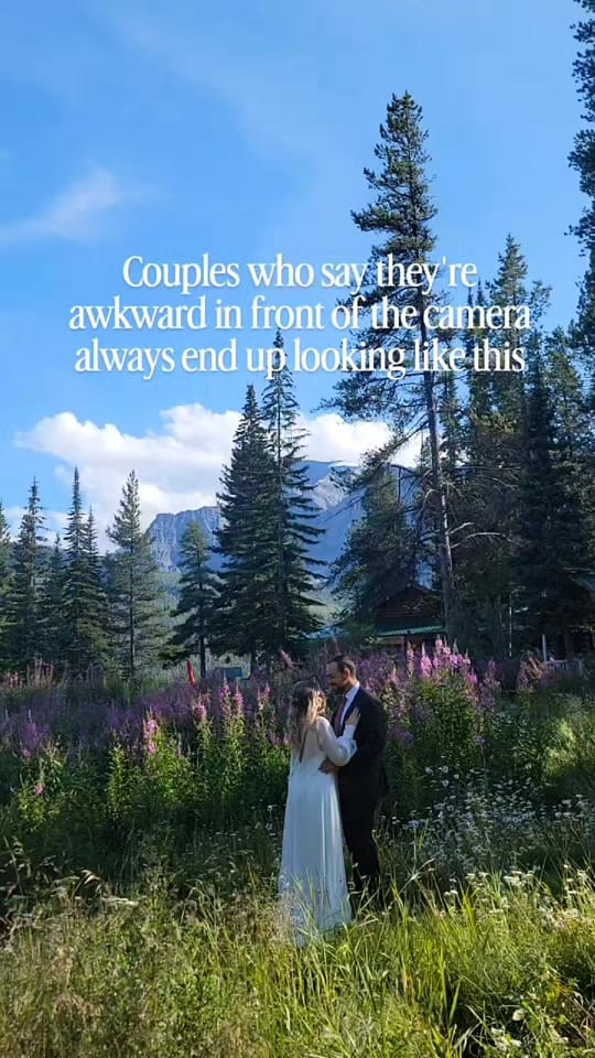 Post 5 by Liv | Banff Elopement Photo on TikTok (video)