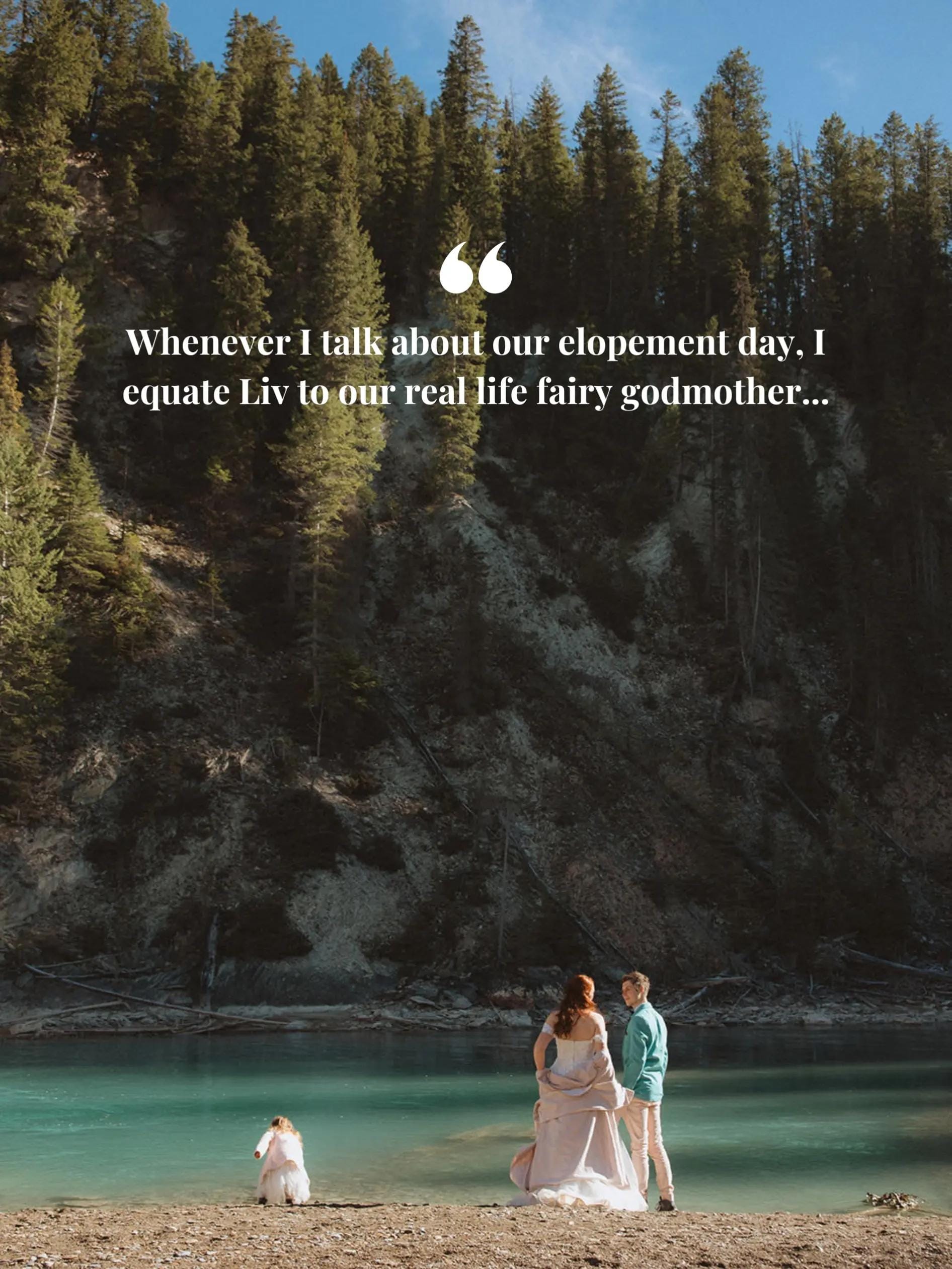 Post 2 by Liv | Banff Elopement Photo on TikTok (video)