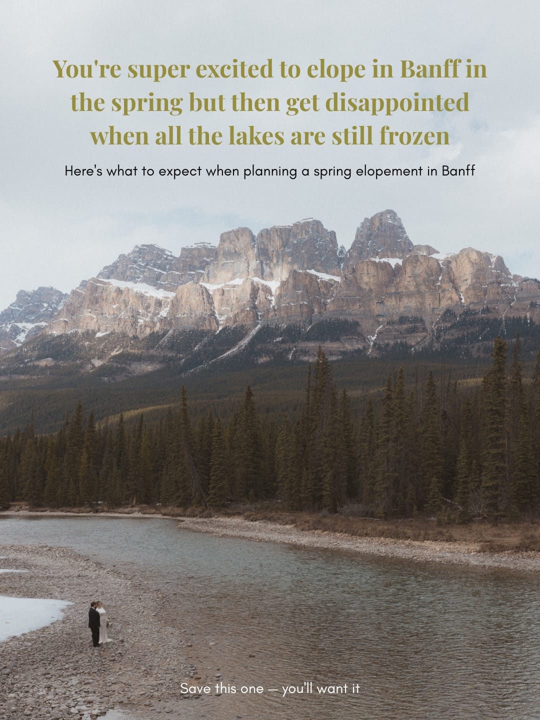 Post 4 by Liv | Banff Elopement Photo on TikTok (video)