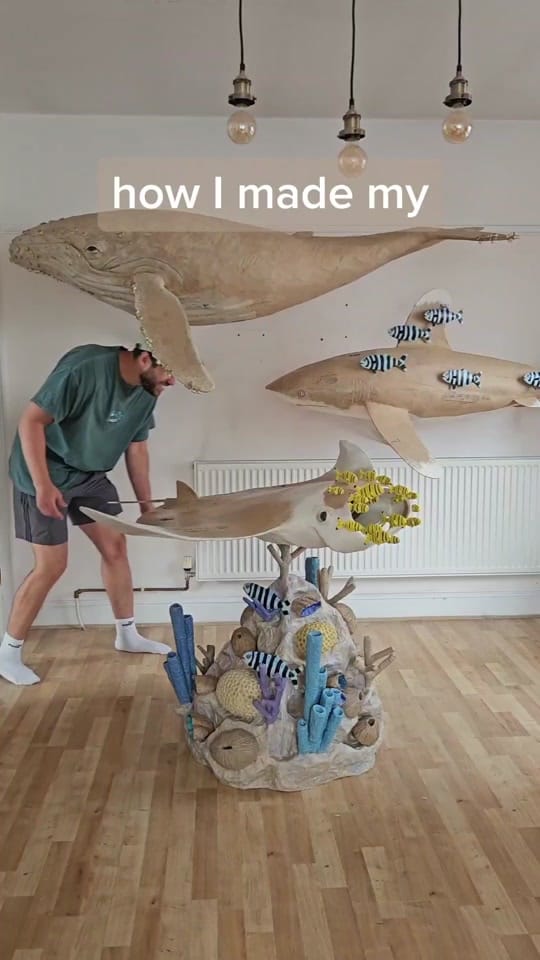 Post 4 by Josh Gluckstein- Cardboard Art on TikTok (video)
